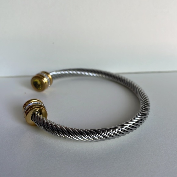 Blue stone left only  Stainless steel bracelet with stones - Picture 3 of 4